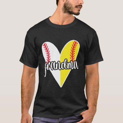 Baller Grandma Proud Softball Baseball Player Gran T_Shirt