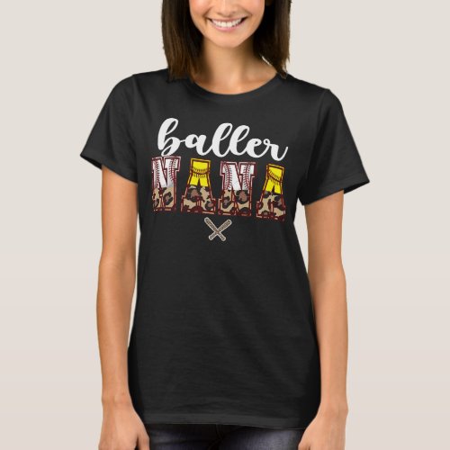 Baller Nana Baseball Softball Nana Grandma  T_Shirt