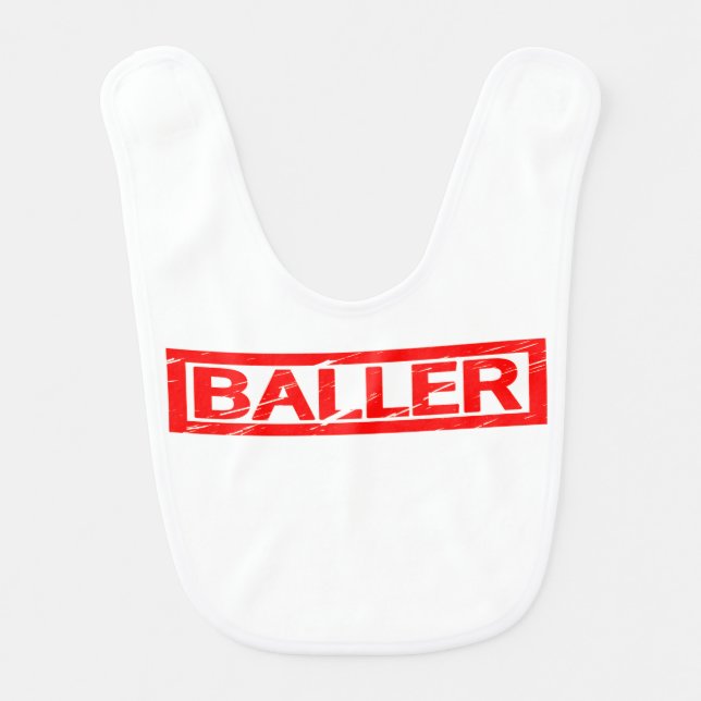 Baller Stamp Baby Bib (Front)