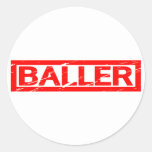 Baller Stamp Classic Round Sticker