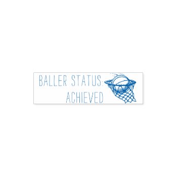 Baller Status Achieved Teacher Stamp by BrideStyle at Zazzle