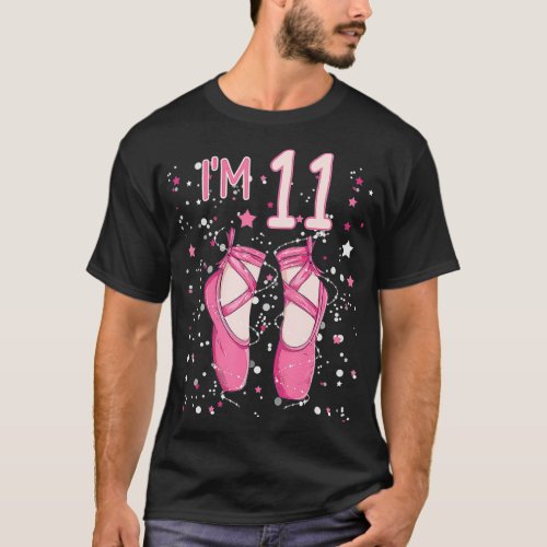 Ballerina 11th Birthday Party 11 Years Old Ballet  T_Shirt