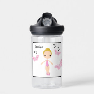 Personalised Ballerina Bottle Ballet Water Bottle Ballerina Drinks Bottle  Girls Bottle School Drinks Bottle Gift for Ballerina 