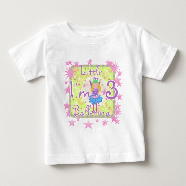 Ballerina 3rd Birthday Tshirts and Gifts (Front)