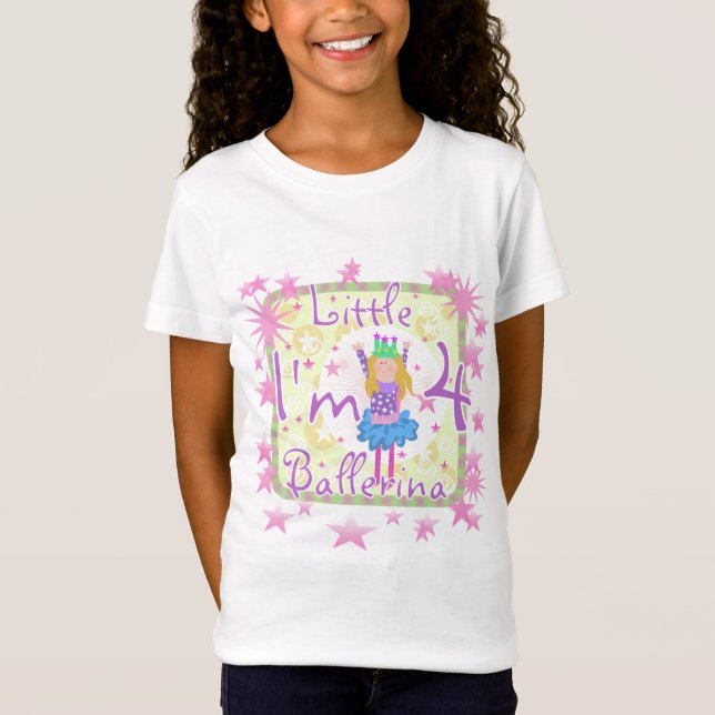 Ballerina 4th Birthday Tshirts and Gifts (Front)