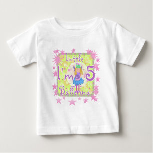 Ballerina 5th Birthday tshirts and Gifts