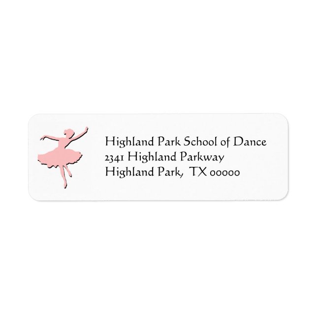 Ballerina Address Labels (Front)
