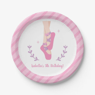 Ballerina and Ballet Shoes Girls Birthday Paper Plates