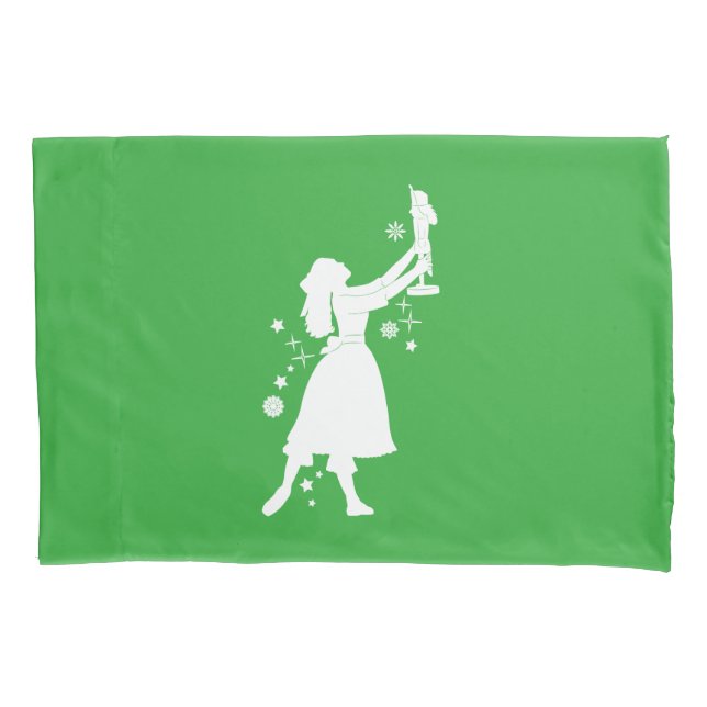 Ballerina and Nutcracker at Christmas Pillowcase (Front)