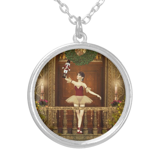 Ballerina and Nutcracker Pendant Necklace (Front)