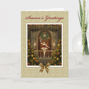 Ballerina and Nutcracker Season's Greetings Card