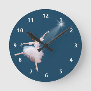 Ballerina and Star Customizable Clock