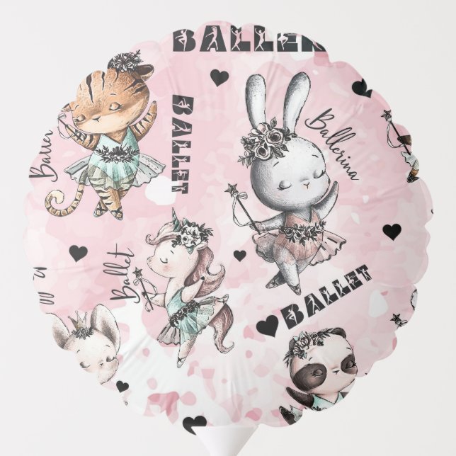 Ballerina animals balloon (Back)