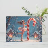 Ballerina Anime Girl & Candy Cane Christmas (Standing Front)