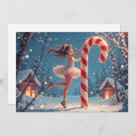 Ballerina Anime Girl & Candy Cane Christmas (Front/Back)
