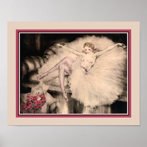 Ballerina Art Deco by Louis Icart Poster