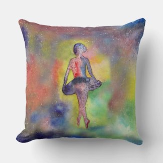 Ballerina Art Painting Throw Pillow 51 cm x 51 cm
