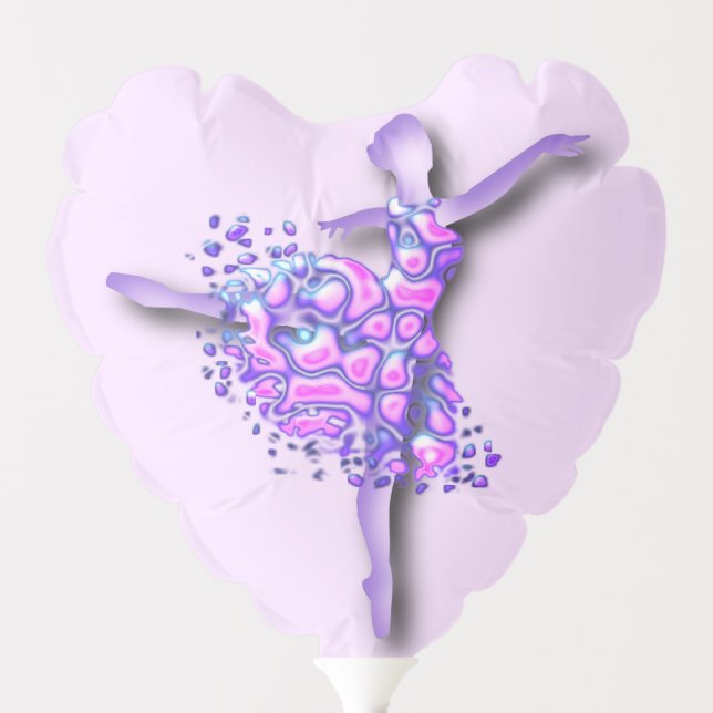 Ballerina Art Purple Dance - Ballet Dancer Drawing Balloon (Front)