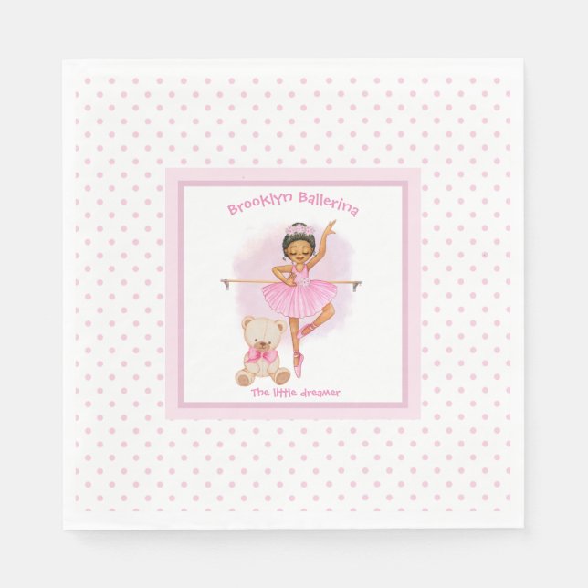 Ballerina Baby Pink Napkins (Front)