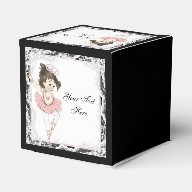 Ballerina Baby Shower Favor Boxes (Back Side)