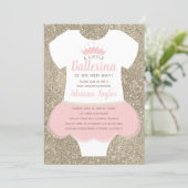Ballerina Baby Shower Invitation (Standing Front)