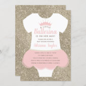 Ballerina Baby Shower Invitation (Front/Back)