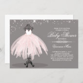 Ballerina Baby shower invitation, tutu excited Invitation (Front/Back)