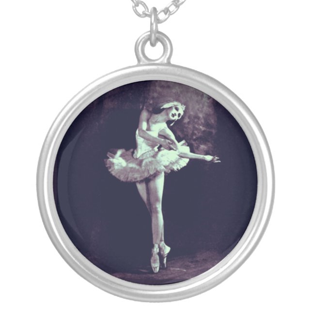 Ballerina Ballet Art Image Pendant Photo Jewelry (Front)