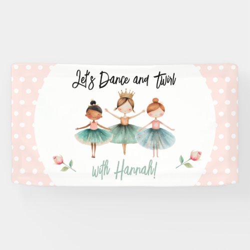 Ballerina Ballet Birthday Girl Banner