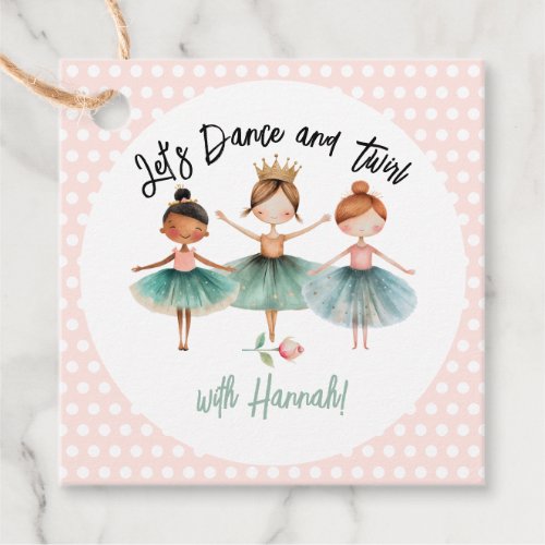 Ballerina Ballet Birthday Girl Favor Tags