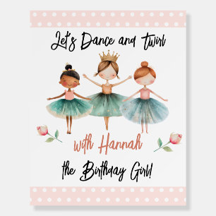 Ballerina Ballet Birthday Girl Foam Board