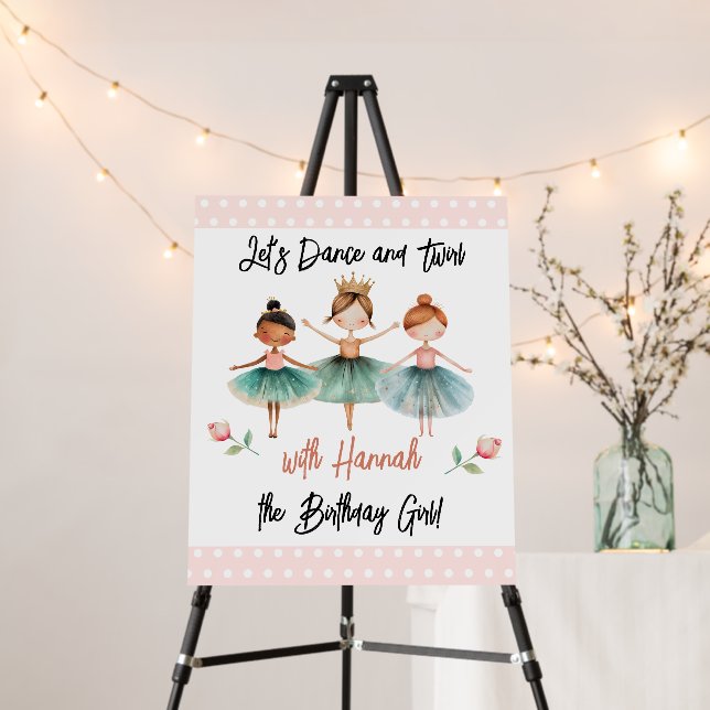 Ballerina Ballet Birthday Girl Foam Board (In Situ (Stand))