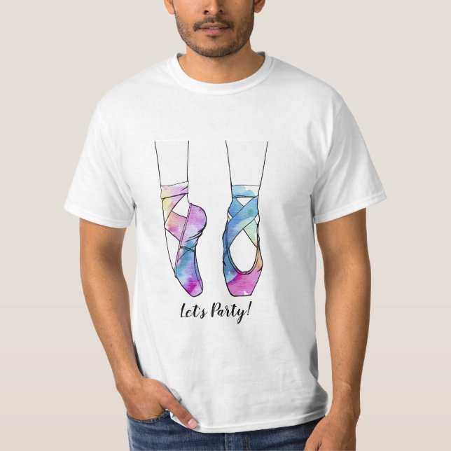 Ballerina Ballet Birthday Party T-Shirt (Front)