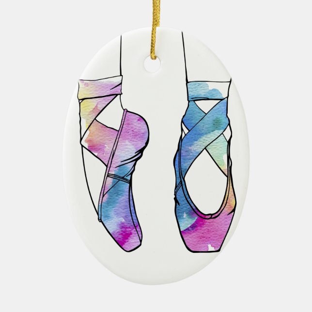 Ballerina Ballet Ceramic Ornament (Front)