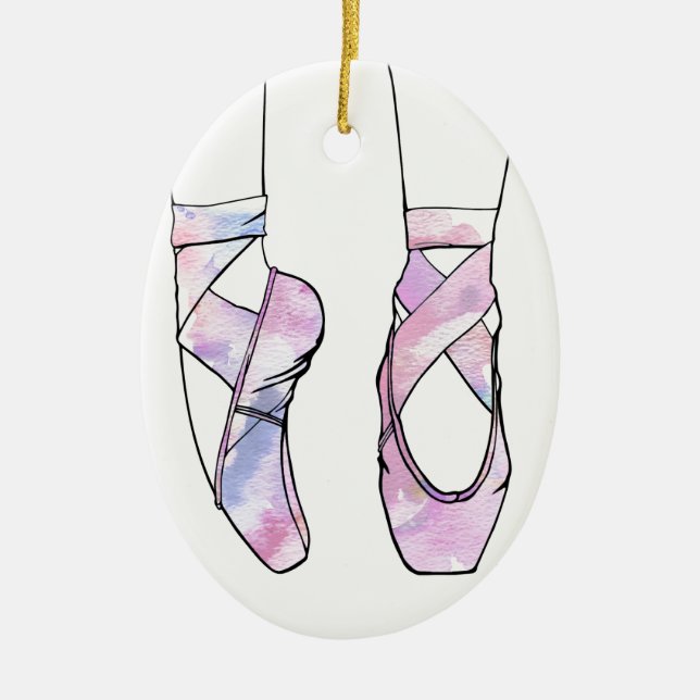 Ballerina Ballet Ceramic Ornament (Front)