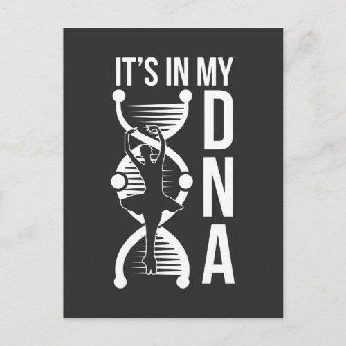 Ballerina Ballet Dance Girl DNA Dancing Postcard