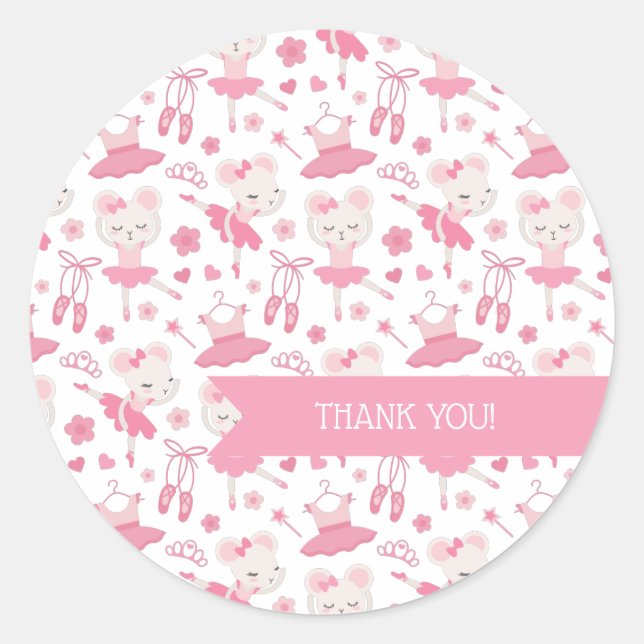 Ballerina Ballet Dance Pink Sticker (Front)