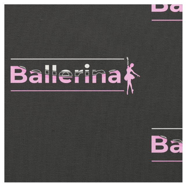 Ballerina - Ballet Dancer Arch Minimalist Art Fabric (Close Up)