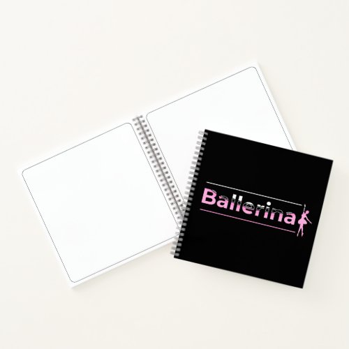 Ballerina - Ballet Dancer Arch Minimalist Art Notebook