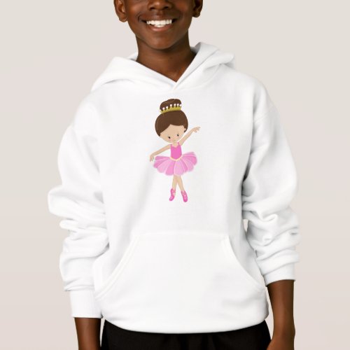 Ballerina Ballet Dancer Ballet Girl Brown Hair Hoodie