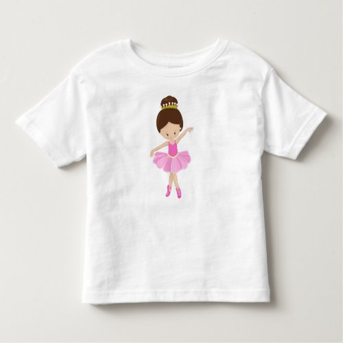 Ballerina Ballet Dancer Ballet Girl Brown Hair Toddler T_shirt