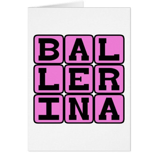 Ballerina, Ballet Dancer Cards (Front)