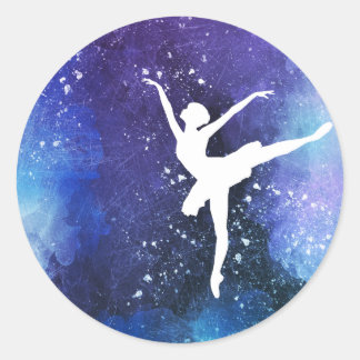 Ballerina/ballet dancer classic round sticker