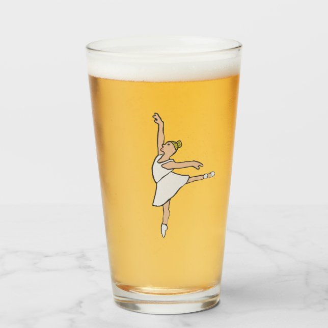 Ballerina Ballet Dancer Glass (Front Filled)
