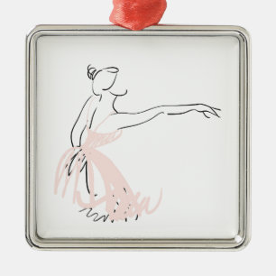 Ballerina ballet dancer metal ornament