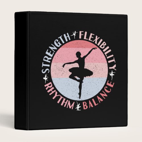 Ballerina Ballet Dancer - Mindset Values 3 Ring Binder