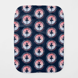 Ballerina Ballet Dancer - Mindset Values Baby Burp Cloth