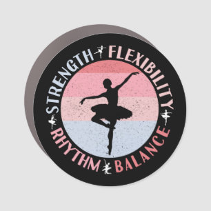 Ballerina Ballet Dancer - Mindset Values Car Magnet