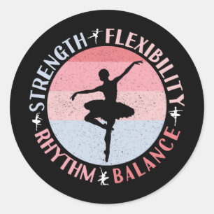 Ballerina Ballet Dancer - Mindset Values Classic Round Sticker