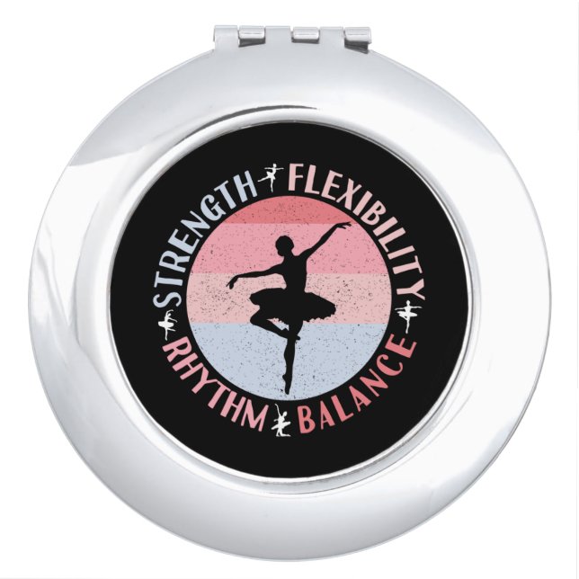 Ballerina Ballet Dancer - Mindset Values Compact Mirror (Front)